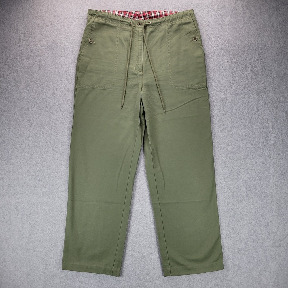 Lauren Ralph Lauren Olive Green Straight-Leg Pants